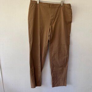 IsaacMizrahi Pull On Khakis Womens 14 Elastic Waist Comfy